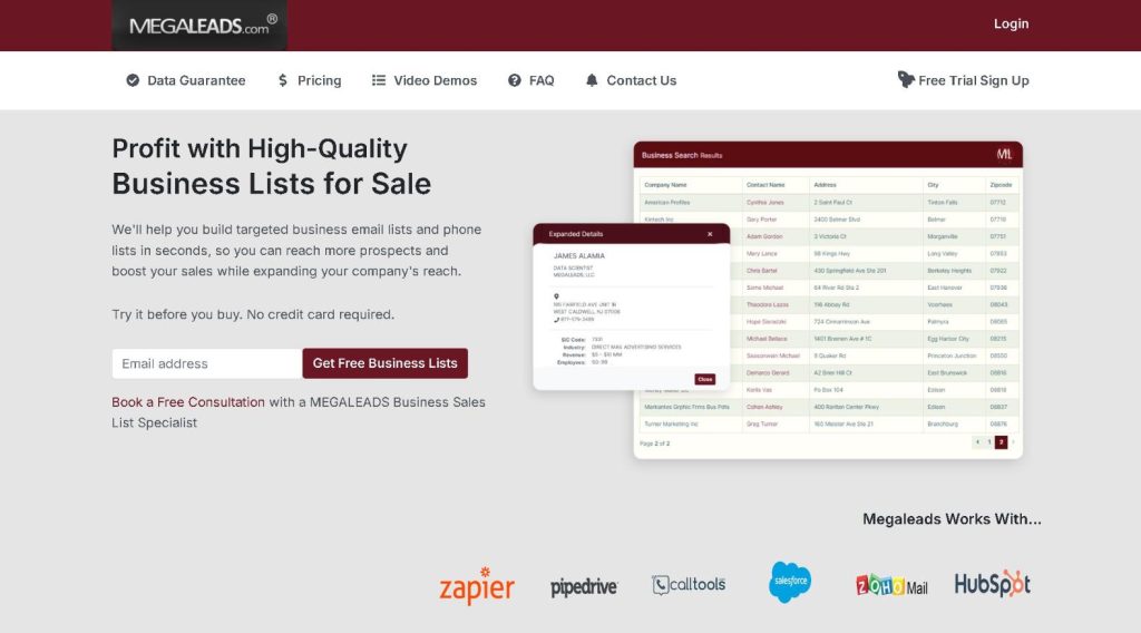 megaleads screenshot