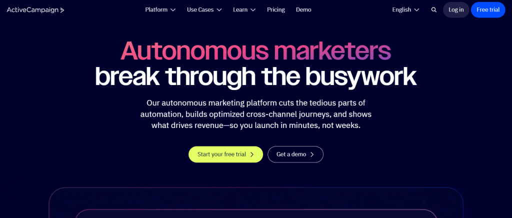 ActiveCampaign screenshot