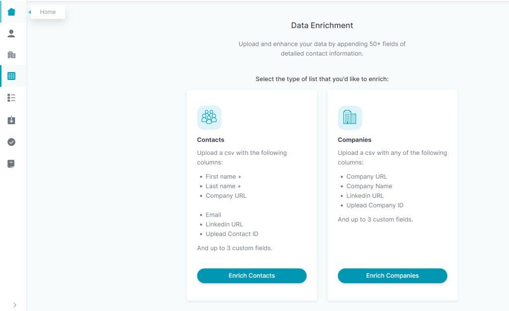 Enrichment by UpLead