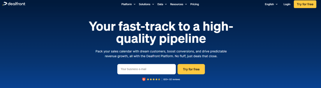 Dealfront screenshot