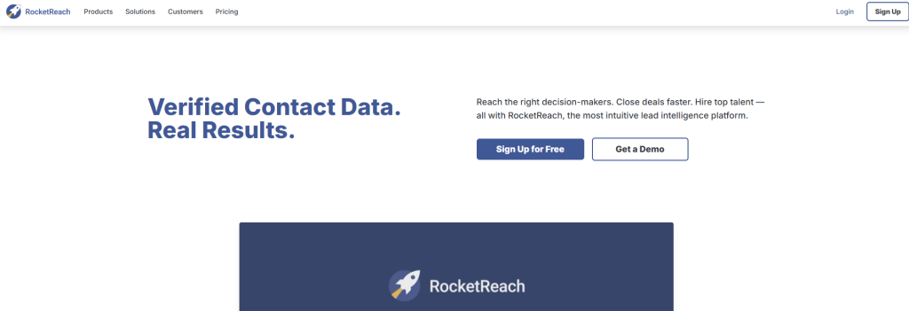 RocketReach screenshot