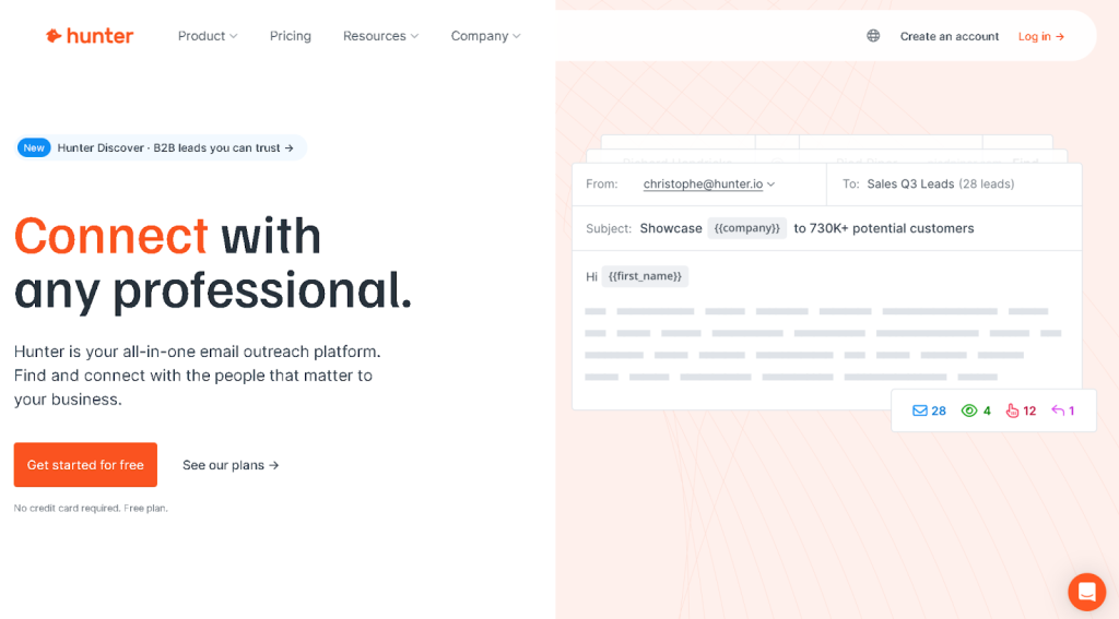 Hunter.io Screenshot