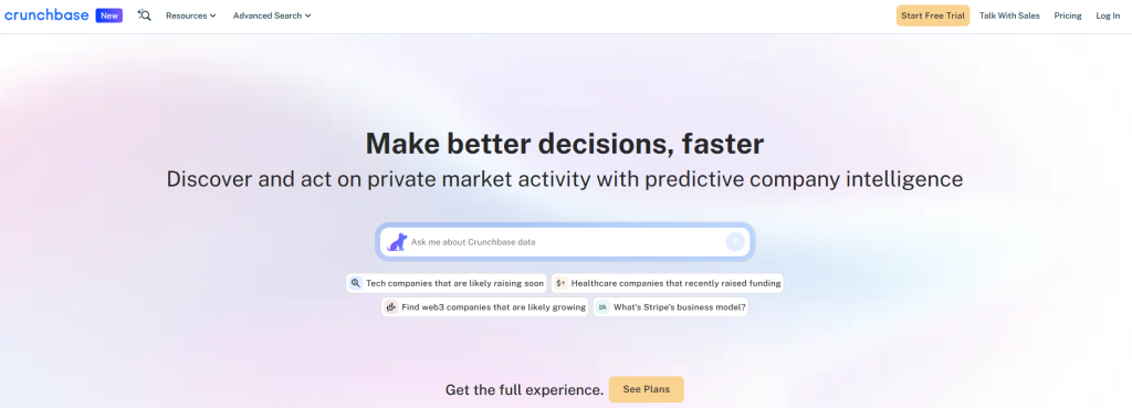 Crunchbase screenshot