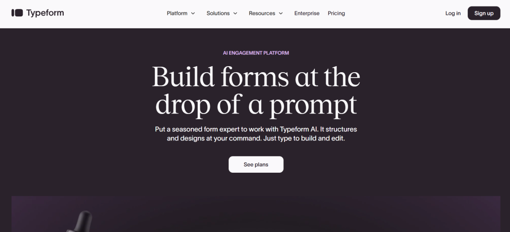 Typeform screenshot
