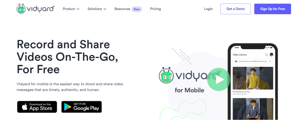 Vidyard screenshot